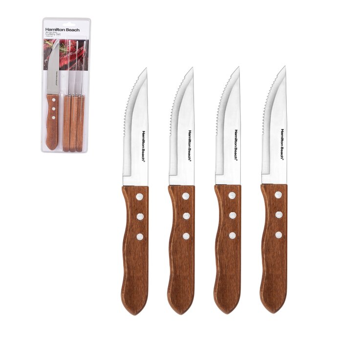 Hamilton Beach Set Cuchillos 4 Pzas 11Cm | 4.5" Acero Inox Hdk604 Productos De Cocina > Cuchillos Y Otros Costa Rica