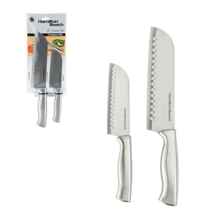 Hamilton Beach Set Cuchillos 2 Pzas Santoku 2.2 Mm Acero Inox Hda604 Productos De Cocina > Cuchillos Y Otros Costa Rica