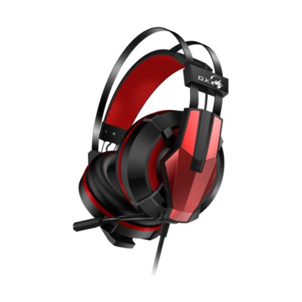 HEADSET GAMING GENIUS HS-G710V ALÁMBRICO USB 31710014400 imagen de auriculares gaming rojo y negro con micrófono