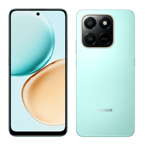 teléfono Honor X7d 8GB 256GB Ocean Cyan, resistente y potente, ideal para un uso diario eficaz.