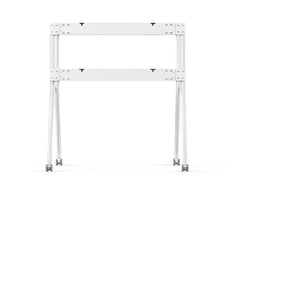 Soporte de piso Huawei IdeaHub B2 en color blanco, ideal para entornos de oficina y presentaciones educativas.
