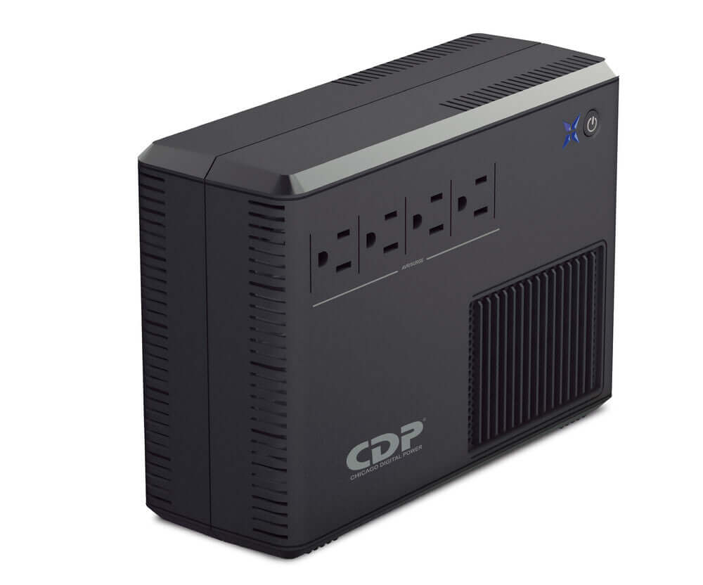 UPS 600VA 300W R-UPR604, sistema de alimentación ininterrumpida para proteger dispositivos electrónicos.