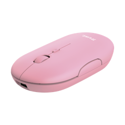 Trust mouse recargable inalambrico silencioso color rosa con - 24125