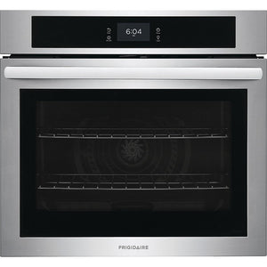 Frigidaire horno eléctrico empotrable con convección de 30 pulgadas en acero inoxidable FCWS3027AS, ideal para cocinas modernas.