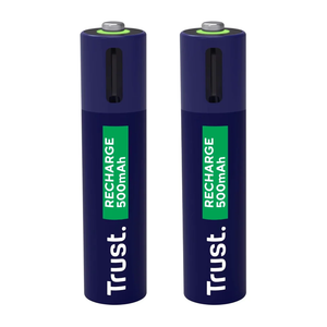 Trust pilas AAA recargables en USB-C azul - 25585