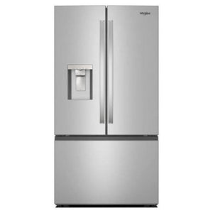 Refrigerador whirlpool puertas francesas 30 pies³ 36" dispensador de agua y hielo acero inoxidable wrff3536sz