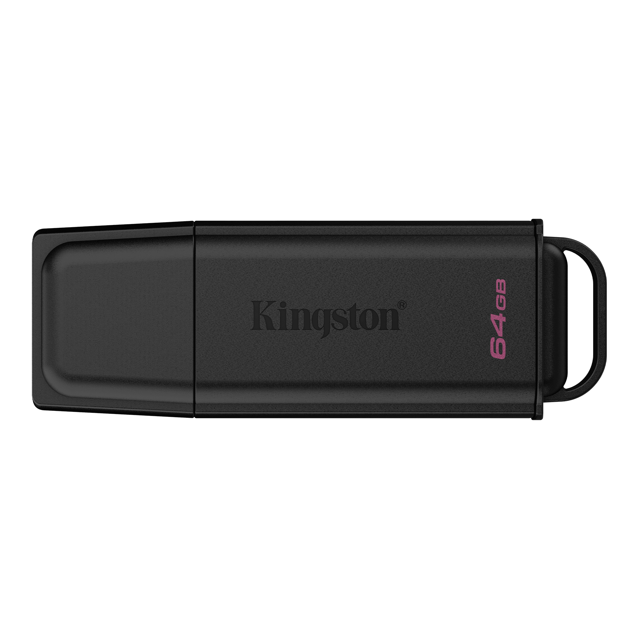 Kingston memoria exodia negra 64GB USB 3.2 - DTXG2/64GB USB drive with protective cap and keyring loop for portable storage.