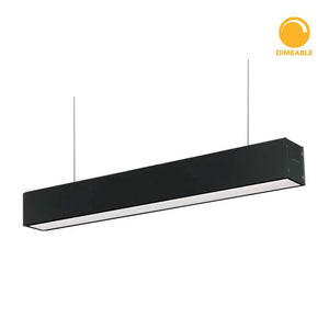 Lampara LED lineal colgante tricolor 2.40M negra AC85-277V