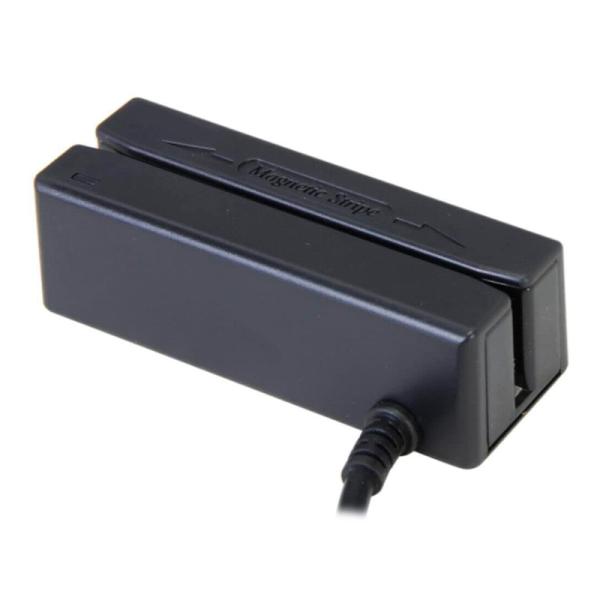 LECTOR DE TARJETA IDMB-334133B – lector magnético compacto negro con cable para tarjetas de banda magnética
