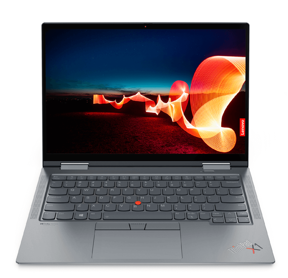 Laptop Lenovo X1 Yoga i7 16GB 1TB con pantalla brillante y teclado retroiluminado.