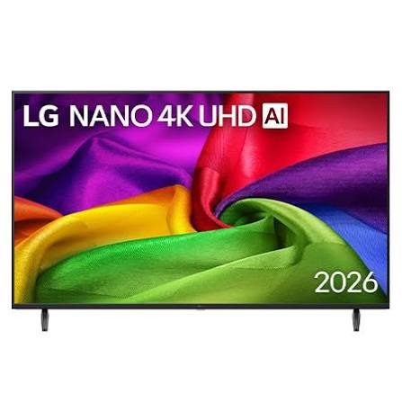 LG Televisor 50" UHD Nano Smart TV 50NU800BPSC displaying vibrant colors with Nano 4K resolution, AI technology, and webOS.