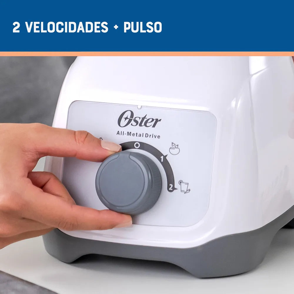 Licuadora Oster 2 Velocidades Tipo Perilla - Vaso Plástico - Motor Alta Fuerza 550W - Acople Metálico - Capacidad 1.5 Litros Productos De Cocina > Licuadoras Costa Rica