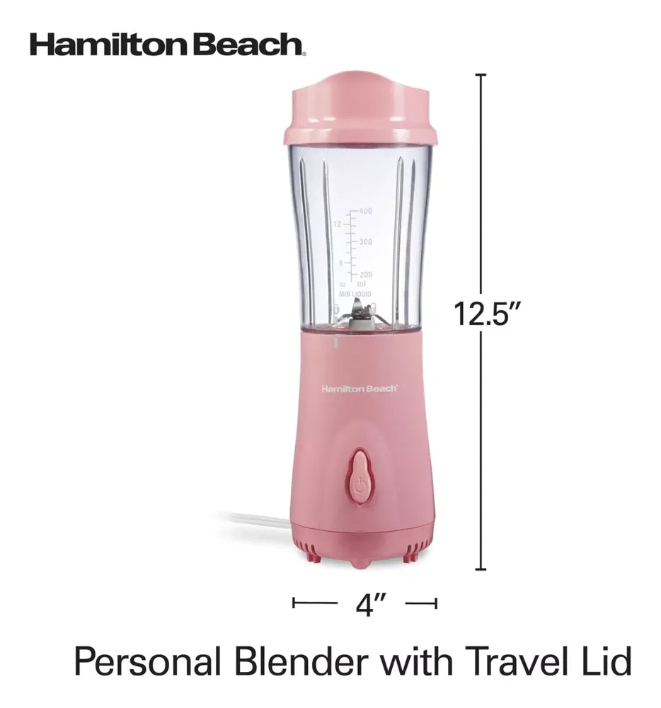 Licuadora Personal 175 W 0.6 L Plástico Rosado Hamilton Beach 51171 Productos De Cocina > Licuadoras Costa Rica