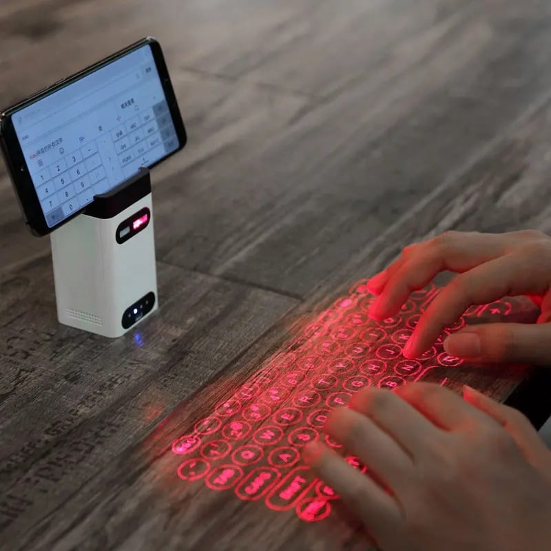 Teclado Láser Virtual Bluetooth, Proyector Táctil Inalámbrico, Teclados De Teléfono Láser
