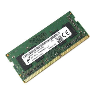 MEMORIA SODIMM DDR4 4GB 3200MHZ MICRON en vista lateral, ideal para mejorar el rendimiento de tu PC.