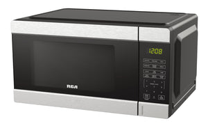 Microondas RCA Digital 1.1 Pies Cúbicos Negro y Plateado RCMW35