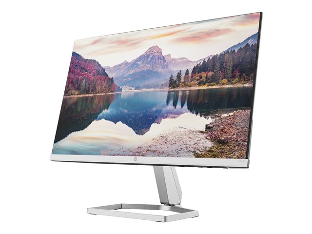 Monitor HP M22f Full HD 22 pulgadas con diseño elegante y pantalla brillante, ideal para trabajo y entretenimiento.