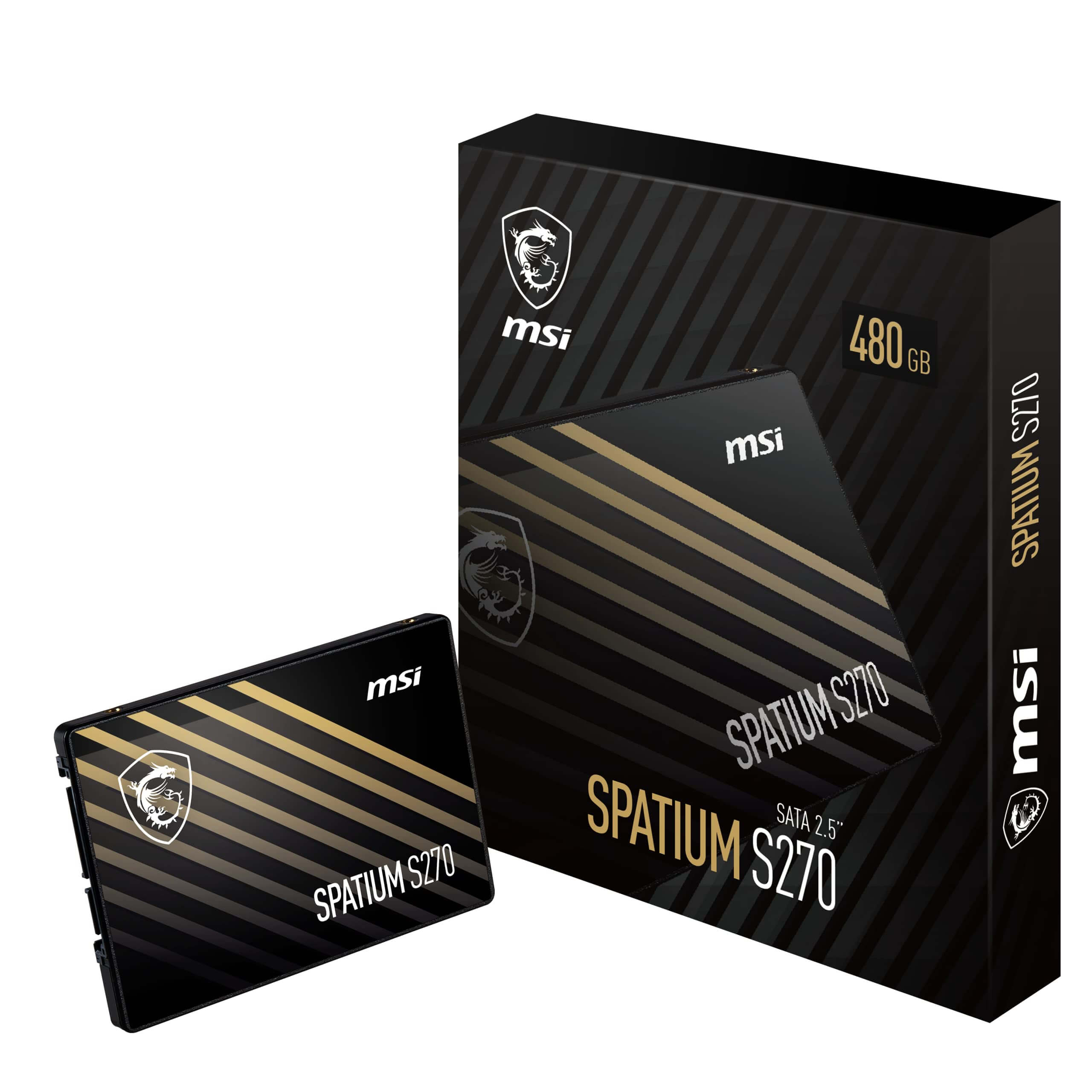 MSI SSD SATA 2.5 480GB SPATIUM S270 en su empaque, perfum 100% original, entrega en 24 a 48 horas hábiles.