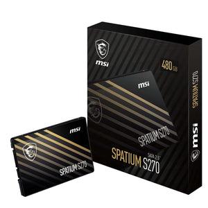 MSI SSD SATA 2.5 480GB SPATIUM S270 en su empaque, perfum 100% original, entrega en 24 a 48 horas hábiles.