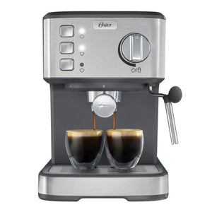 Oster® Cafetera Compacta, Prepara Hasta 2 Espressos Por Ciclo, 15 Bar, Tubo De Vapor, Incluye Accesorios, Acero Inoxidable, Bvstem5502 Productos De Cocina > Coffe Maker Costa Rica