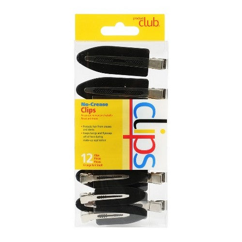 Pinza Cabello Anti-Marca Ncc-12 pack of black no-crease hair clips for styling and sectioning