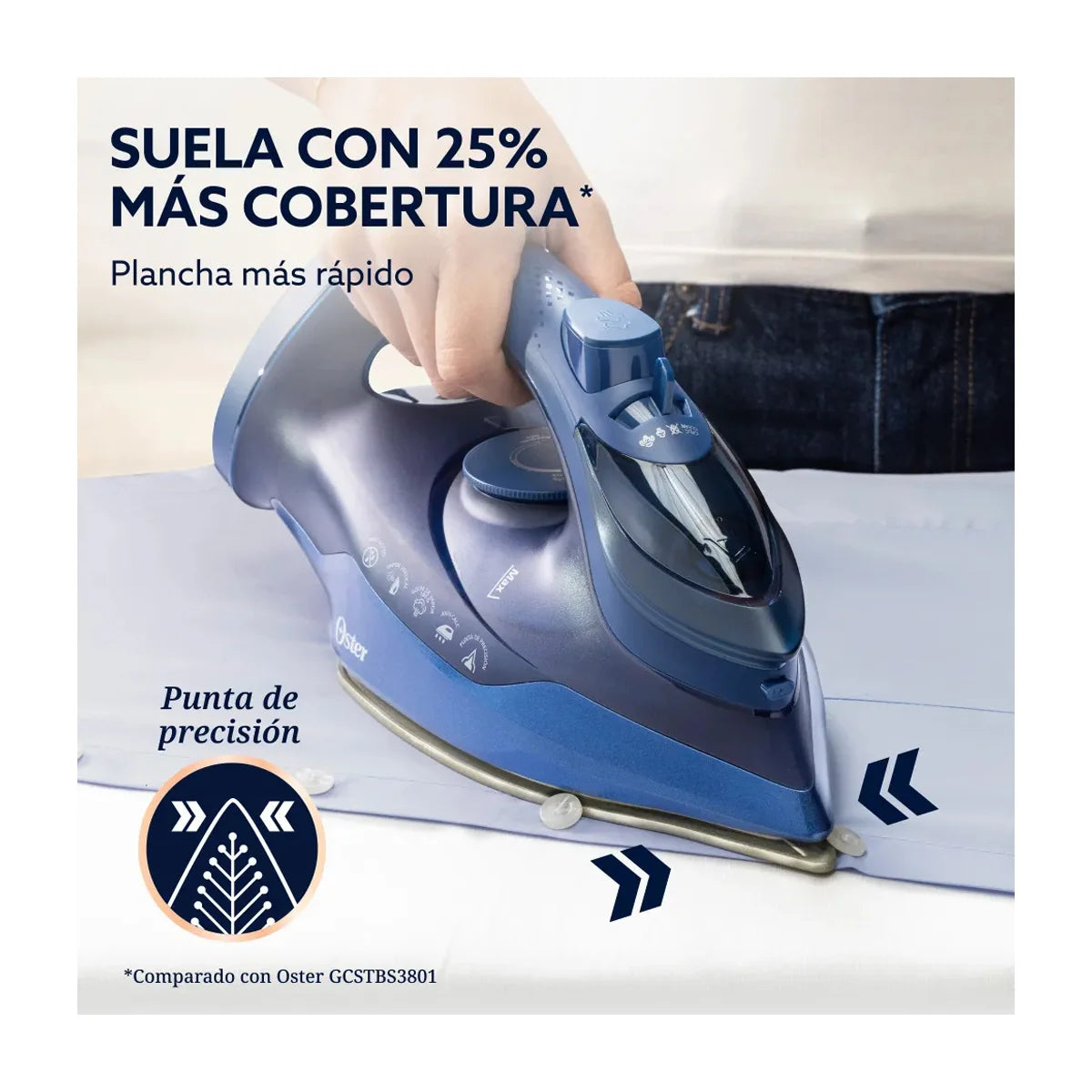 Plancha de Vapor Oster AeroGlide Azul GCSTAC7202