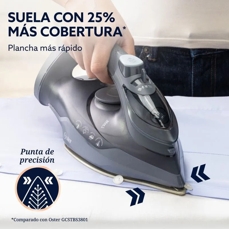 Plancha de Vapor Oster AeroGlide Negra GCSTAC7002