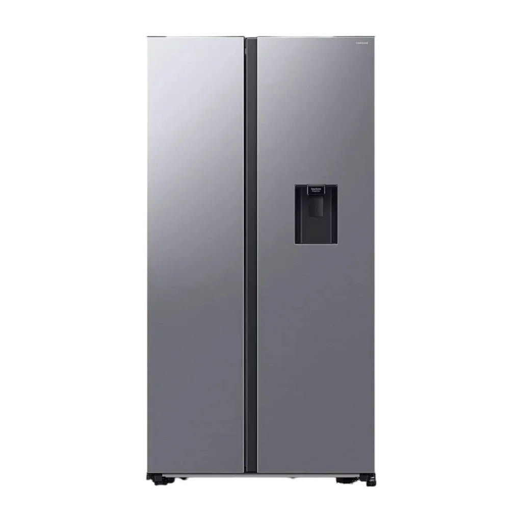 Refrigerador SAMSUNG 20 pies Side by side con dispensador plateada Refrigeradoras Costa Rica