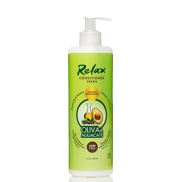 Relax Acond Cab Proce Oliva Y Agua acondicionador crema con aceite de oliva y aguacate envase dispensador 450 ml