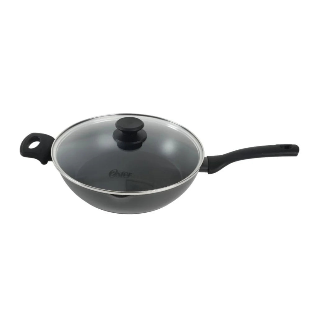 Sarten Con Tapa De Vidrio Oster Dixon 3.95 Qt Gris Mate, Aluminio Forjado De 2.5Mm, Interior Antiadherente Xylan Plus, Base De Induccion 4Pk Productos De Cocina > Ollas Costa Rica