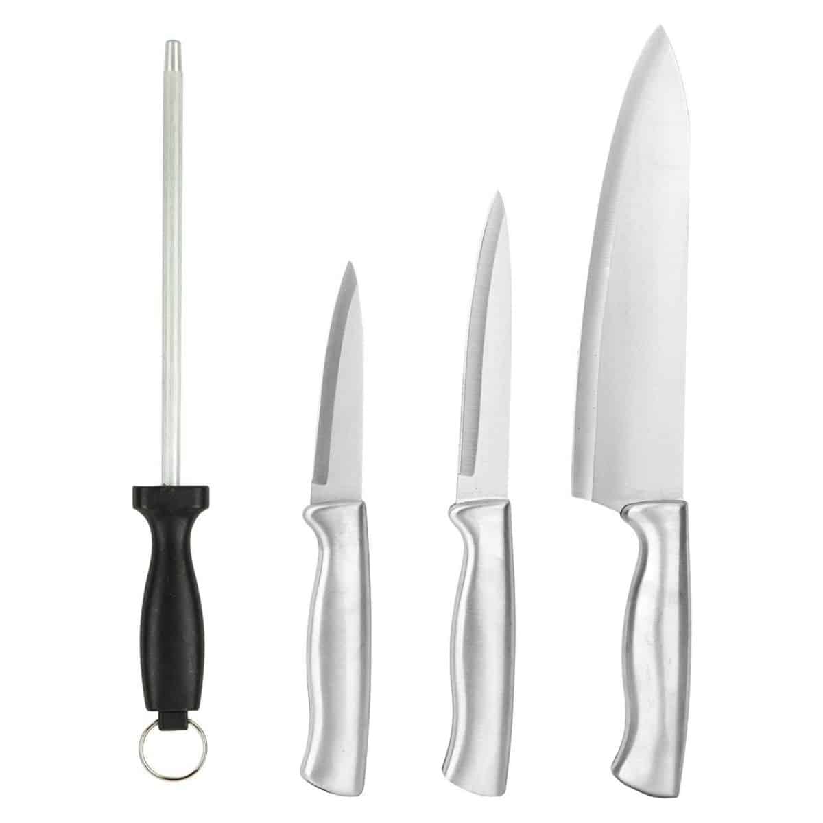 Set De 3 Cuchillos & Chaira 4Pz - 2.2M - Acero Inoxidable Hamilton Beach Hda603 Productos De Cocina > Cuchillos Y Otros Costa Rica