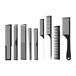 SET 9 PEINES CARBON BARBER Costa Rica