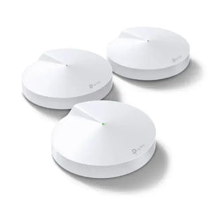 Sistema wifi mesh tp-link ac1300, pack de 3 dispositivos para cobertura Wi-Fi en el hogar.