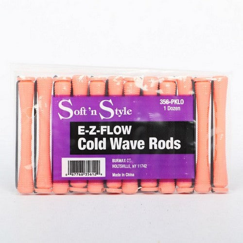 RULO PERM PINK 3 1/8 X 5/16 " soft'n style E-Z-FLOW cold wave rods packaged dozen