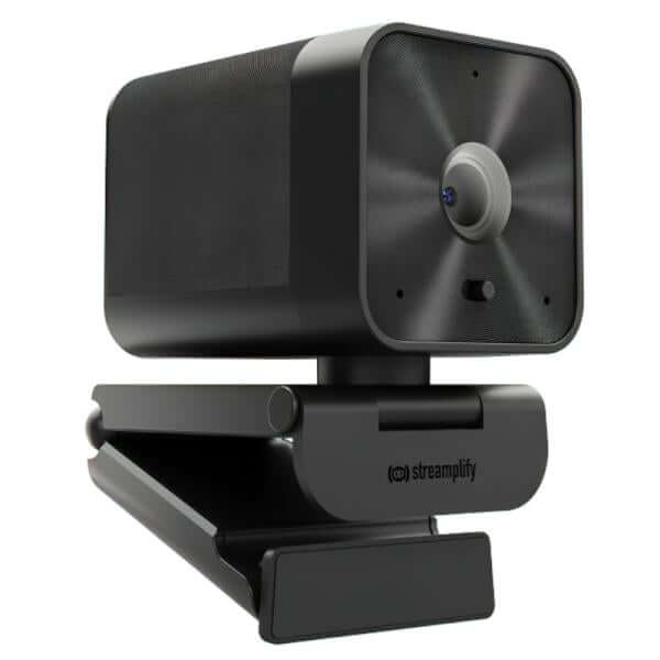 CAMARA WEB STREAMPLIFY CAM G-QHD-4M30-BK 1440P USB-A SPCW-CGQH421.11 compact black webcam on adjustable clip mount