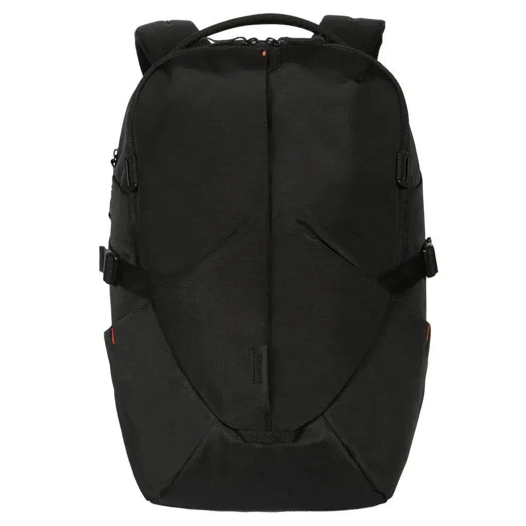 Mochila para laptop ecosmart negra con diseño ergonómico y compartimento para laptop.