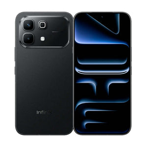 Teléfono Infinix Note 60 256GB en color negro, mostrando su diseño elegante y moderno.