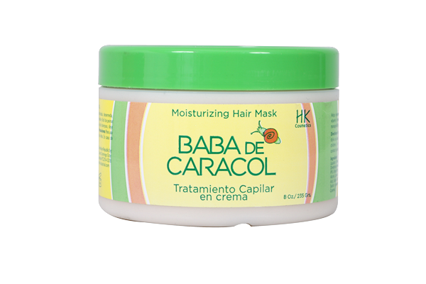 Tratamiento Baba De Caracol crema capilar hidratante en envase con tapa verde