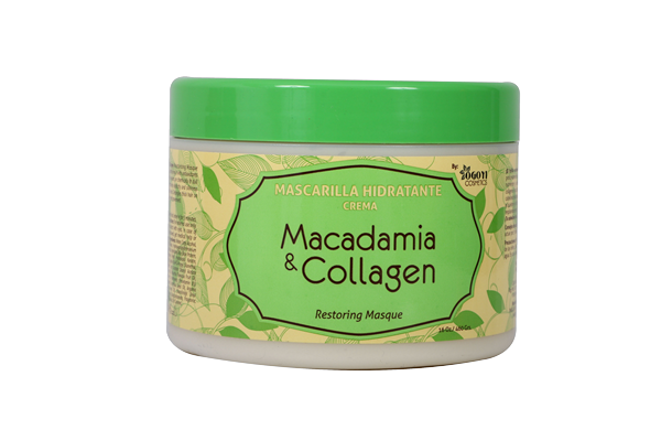 Trat Int Cap Macadamia Y Colageno crema mascarilla hidratante envase verde para cabello