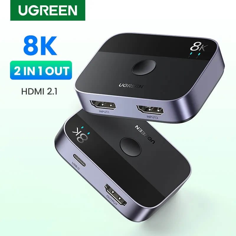 Switch Hdmi 2,1 8K 60Hz 8K Switch 2X1 Xbox Seriesx Ps5 Ugreen Cables Y Accesorios De Computo Costa Rica