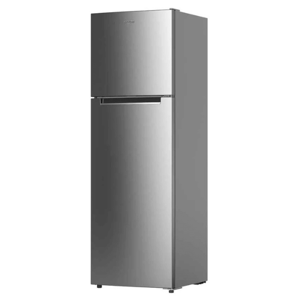 Refrigerador Whirlpool 9 pies en acabado mate, ideal para cocinas pequeñas y con tecnología Xpert Inverter.