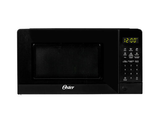 Oster microondas 20L 700W negro digital modelo ostermicroondas700w con pantalla y controles en negro. Ideal para cocina moderna.
