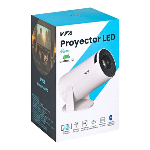Proyector Inteligente VTA Nara HD 2300 Lúmenes con Android 13, Wi-Fi Dual y Bluetooth 70334