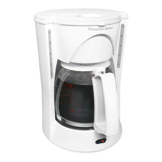 Coffee Maker 12 Tz Blanco Con Filtro Y Antigoteo Proctor Silex 48521Ry-Mx