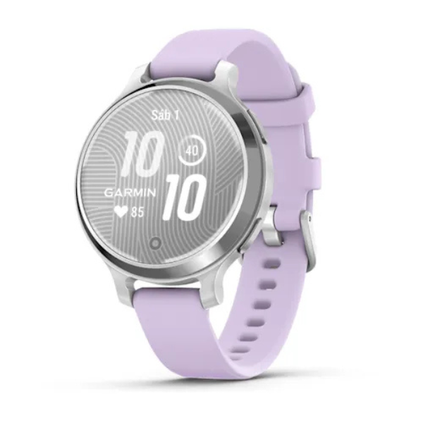 Reloj inteligente GARMIN Lily® 2 Active Plata con GPS y pantalla táctil, diseño elegante y compacto.