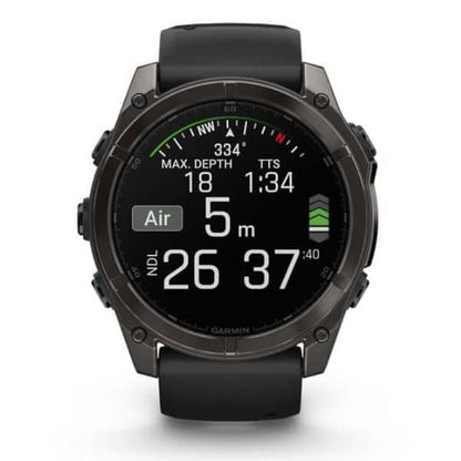Reloj Garmin Fenix 8 47Mm Solar Sapphire Titanio Dlc Gris
