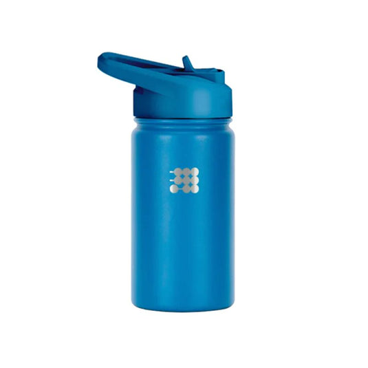 TERMO CUBITT NIÑOS BLUE botella térmica azul para niños con tapa antiderrames y válvula de mordida suave.
