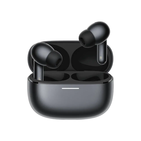 AUDIFONOS XIAOMI REDMI BUDS 8 PRO NEGRO con carga inalámbrica y estuche, diseño elegante en negro, audio Hi-Res y cancelación de ruido.