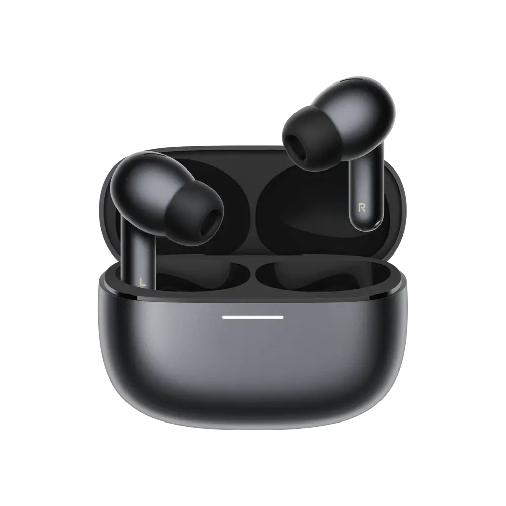 AUDIFONOS XIAOMI REDMI BUDS 8 PRO NEGRO con carga inalámbrica y estuche, diseño elegante en negro, audio Hi-Res y cancelación de ruido.