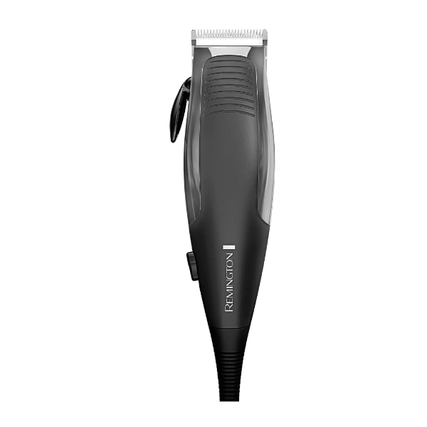 Alt Tag: Cortador de Cabello Remington HC1095A-WMF en negro con cuchillas de acero inoxidable y agarre antideslizante, kit de peluquería profesional